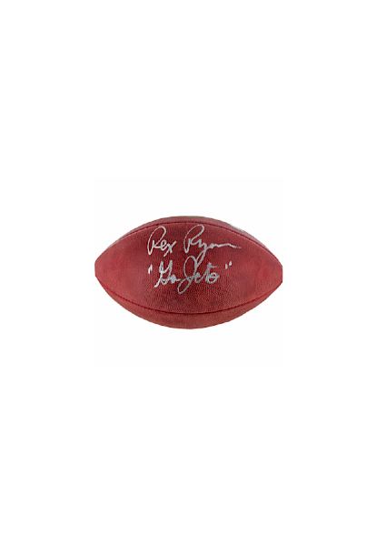 Rex Ryan Autographed NFL Duke Football w/ "Go Jets" Insc.